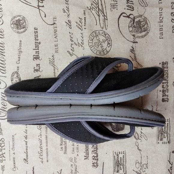 Dearfoams Perfed Nylon Women's Thong Slip On Slippers / Sandals Large (9-10) - Picture 5 of 9